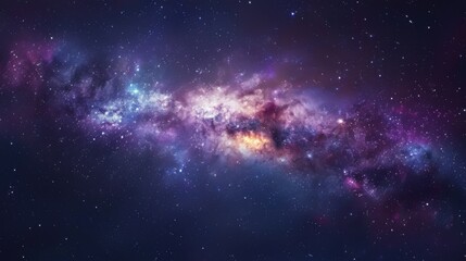 Fototapeta premium Stunning Cosmic Nebula with Vibrant Colors and Shimmering Stars