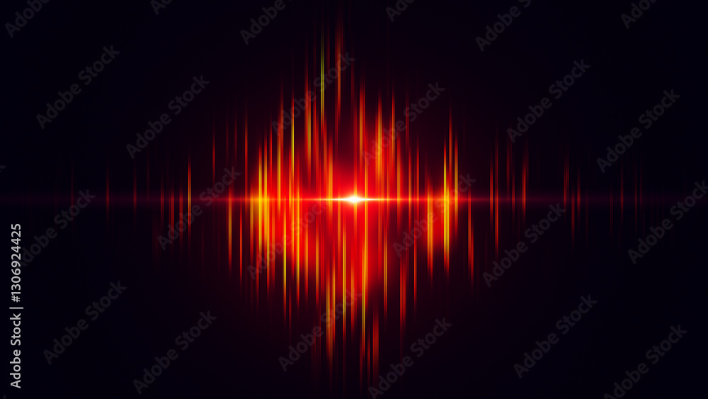 Poster colorful abstract digital sound wave background design. equalizer wave on black background. digital 