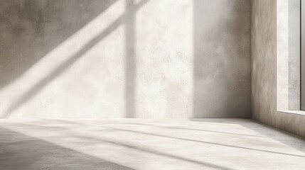 Close-up of smooth, light-gray concrete floor stretching elegantly from left to right, exuding clean simplicity and modern elegance. 
