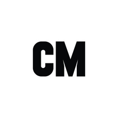 CM monogram logo design letter text name symbol monochrome logotype alphabet character simple logo