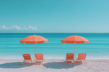A lively spring break beach scene, vibrant and energetic, vacation theme.
