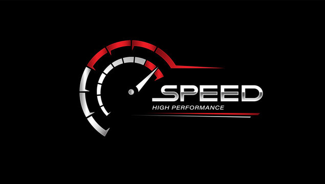 Speed of flaming speedometer for racing event. vector eps10