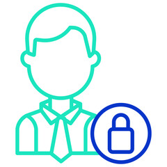 Business Protection outline dual color icon