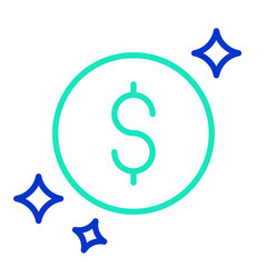 User document outline dual color icon