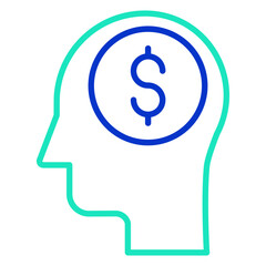 Finance Investment outline dual color icon