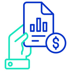 Report document outline dual color icon