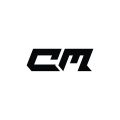 CM monogram logo design letter text name symbol monochrome logotype alphabet character simple logo