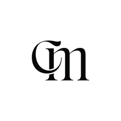 CM monogram logo design letter text name symbol monochrome logotype alphabet character simple logo