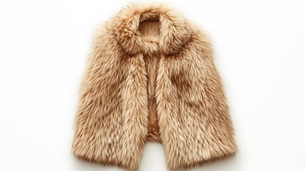 Luxurious Fur Vest: showcasing a glamorous, high-end vest with a soft, inviting texture and sophisticated design. Perfect for fashion enthusiasts seeking elegant apparel.