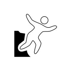 Cliff Diver Jumping Into Water Icon