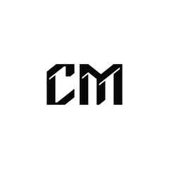 CM monogram logo design letter text name symbol monochrome logotype alphabet character simple logo
