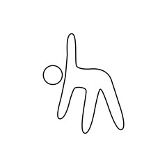 Person Stretching and Reaching  to the side Icon