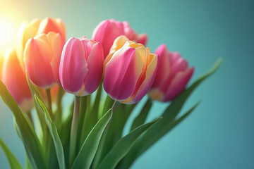 A vibrant bouquet of tulips symbolizing the essence of springtime.