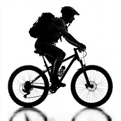 Naklejka premium Riding Bicycle Isolated