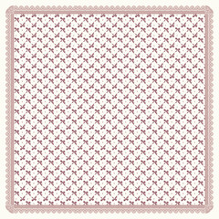 Sweet  pastel ribbon pattern design for square scarf hijab design