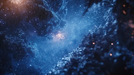 Fototapeta premium Nebula's luminous dust unveiling cosmic wonders in a vast space expanse