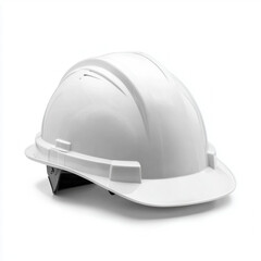 white construction helmet isolated