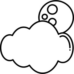 Cosmos and universe elements	black outline