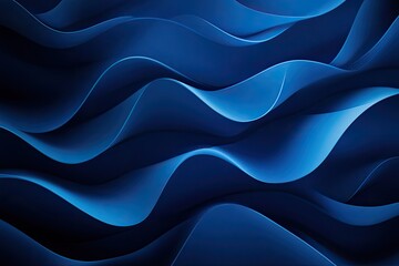 Obraz premium Abstract Blue Waves Background Design with Smooth Curves and Dynamic Flowing Pattern