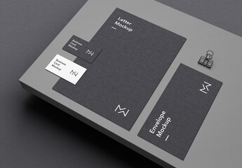 Dark Stationery Mockup