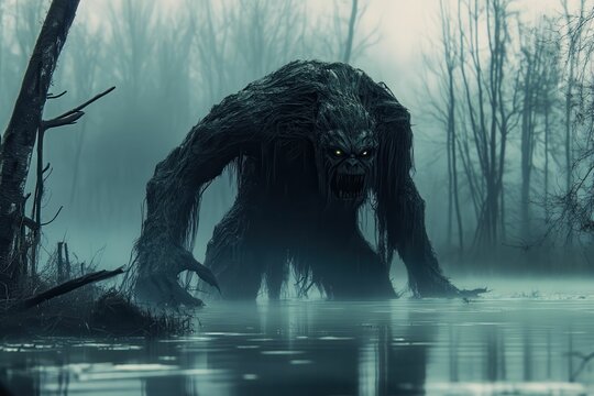 Swamp Monster of Horror: Scary and Terrifying Creature from the Swamp