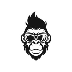 Stylized Chimpanzee with Sunglasses