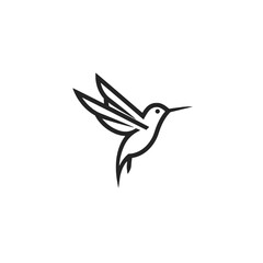 Obraz premium Hummingbird Vector Logo Design