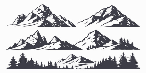mountain landscape vector illustration