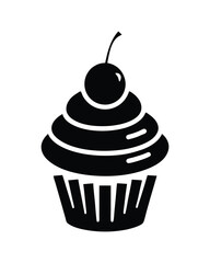 vector illustration of a cupcake