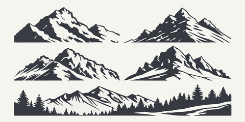 mountain landscape vector illustration