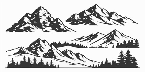 mountain landscape vector illustration
