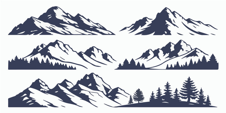 mountain landscape vector illustration