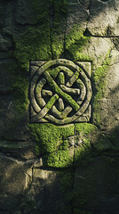 Celtic knot carved in stone.