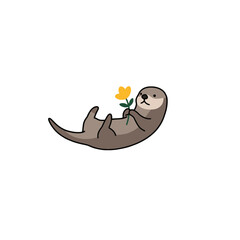 Otter Vector Logo Design