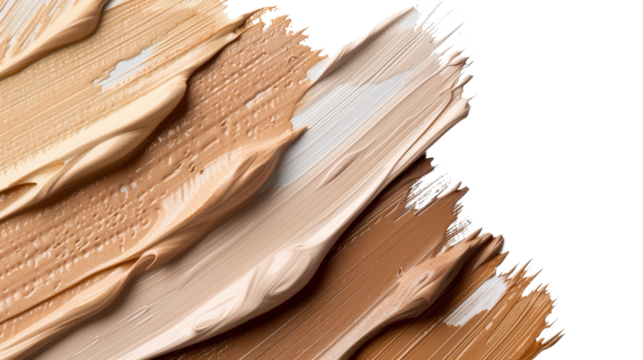 Smooth and Creamy Texture of Various Shades of Foundation Representing Diversity in Beauty and Makeup Artistry