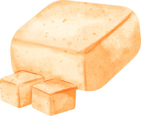 watercolor tofu
