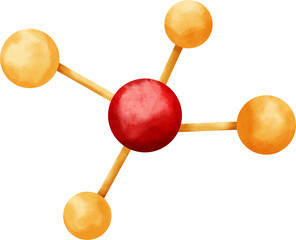 watercolor molecule