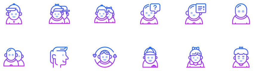 Naklejka premium Set of Generic Users icons
