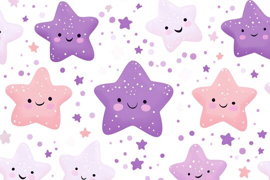 Cute stars pattern background for kids