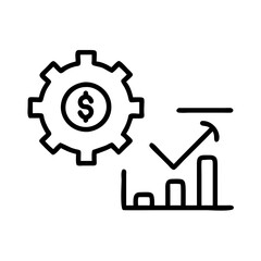 Financial Performance Icon Vector Illustration