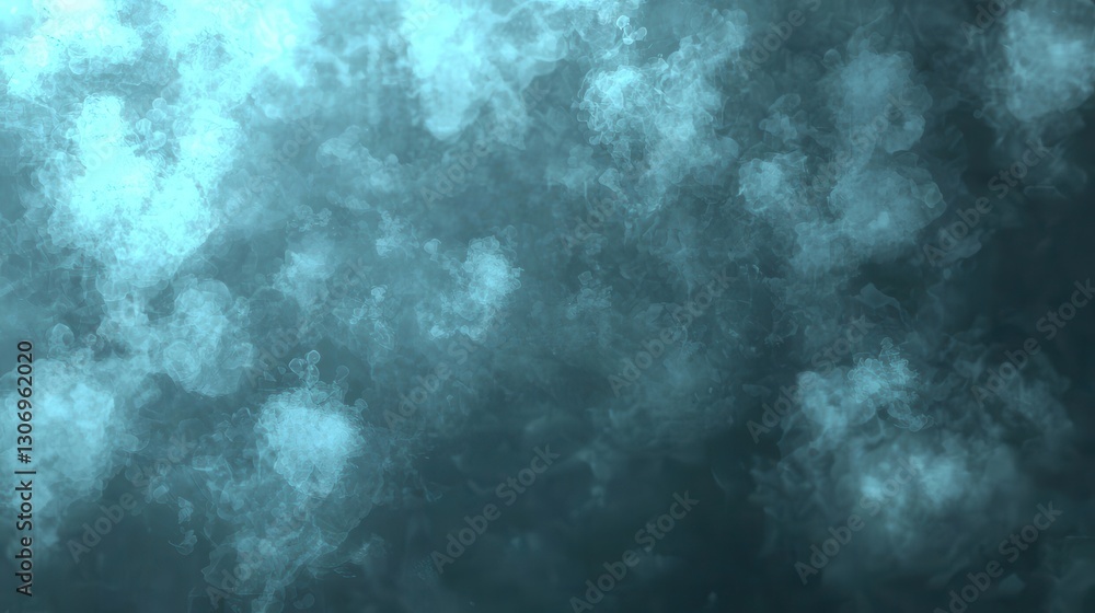 Poster ethereal blue background with soft particles for abstract and calm visuals