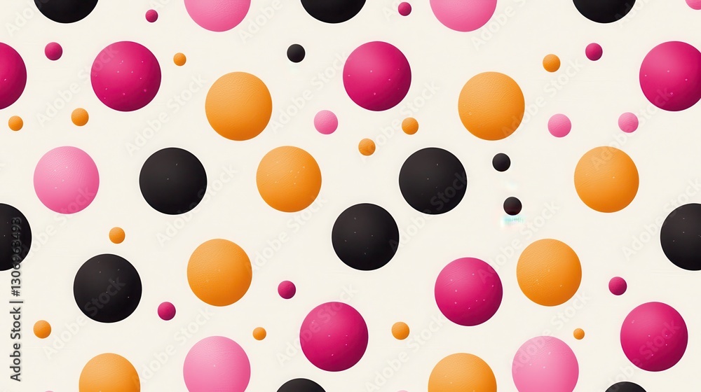 Poster colorful circular shapes on soft cream background for modern design projects