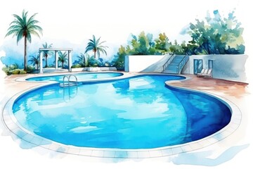 Swimming pool architecture outdoors resort.