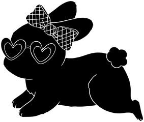 rabbit illustration holiday silhouette spring logo bunny icon easter outline ribbon carrot daisy coqquete celebration happy egg design decoration shape with vector graphic background