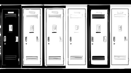 Colorful School Lockers