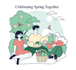 Early Spring. Flat Vector Illustration