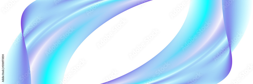 Poster wave blue gradient curve shape design transparent background