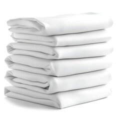 Folded white sheets stack