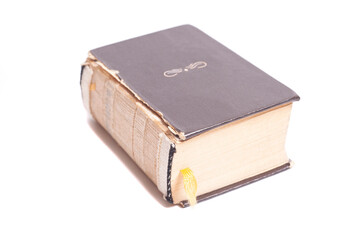 Old book isolated on white background.