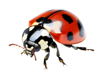 ladybird isolated on the transparent background PNG. AI generative.